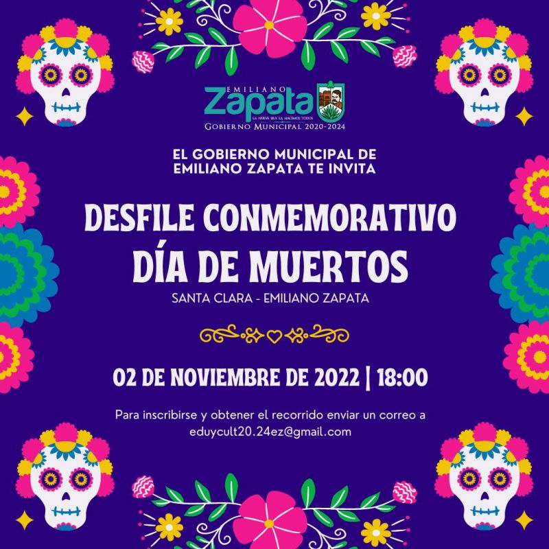 Desfile Conmemorativo de Día de Muertos el Miércoles 2 de Noviembre