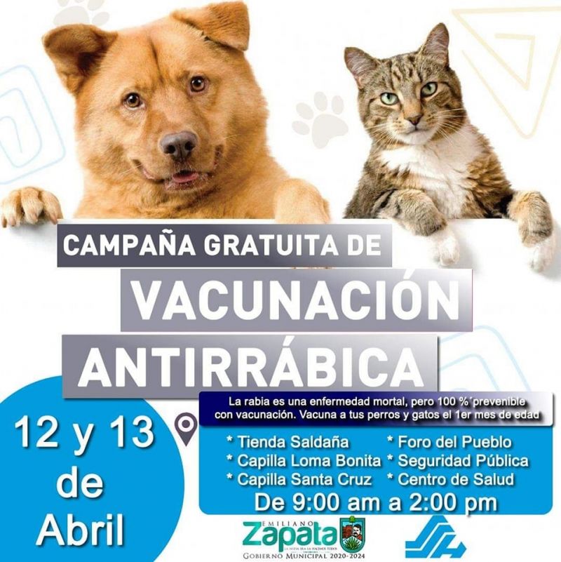 Campaña gratuita de Vacunación Antirrábica