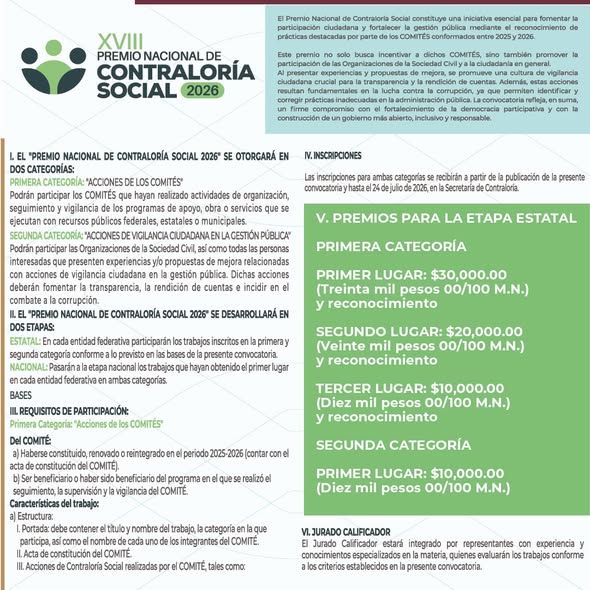Premio Nacional de Contraloría Social